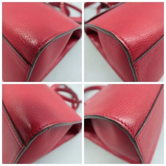 100% Authentic GUCCI GG Marmont Red Leather Satchel - Picture 6 of 12